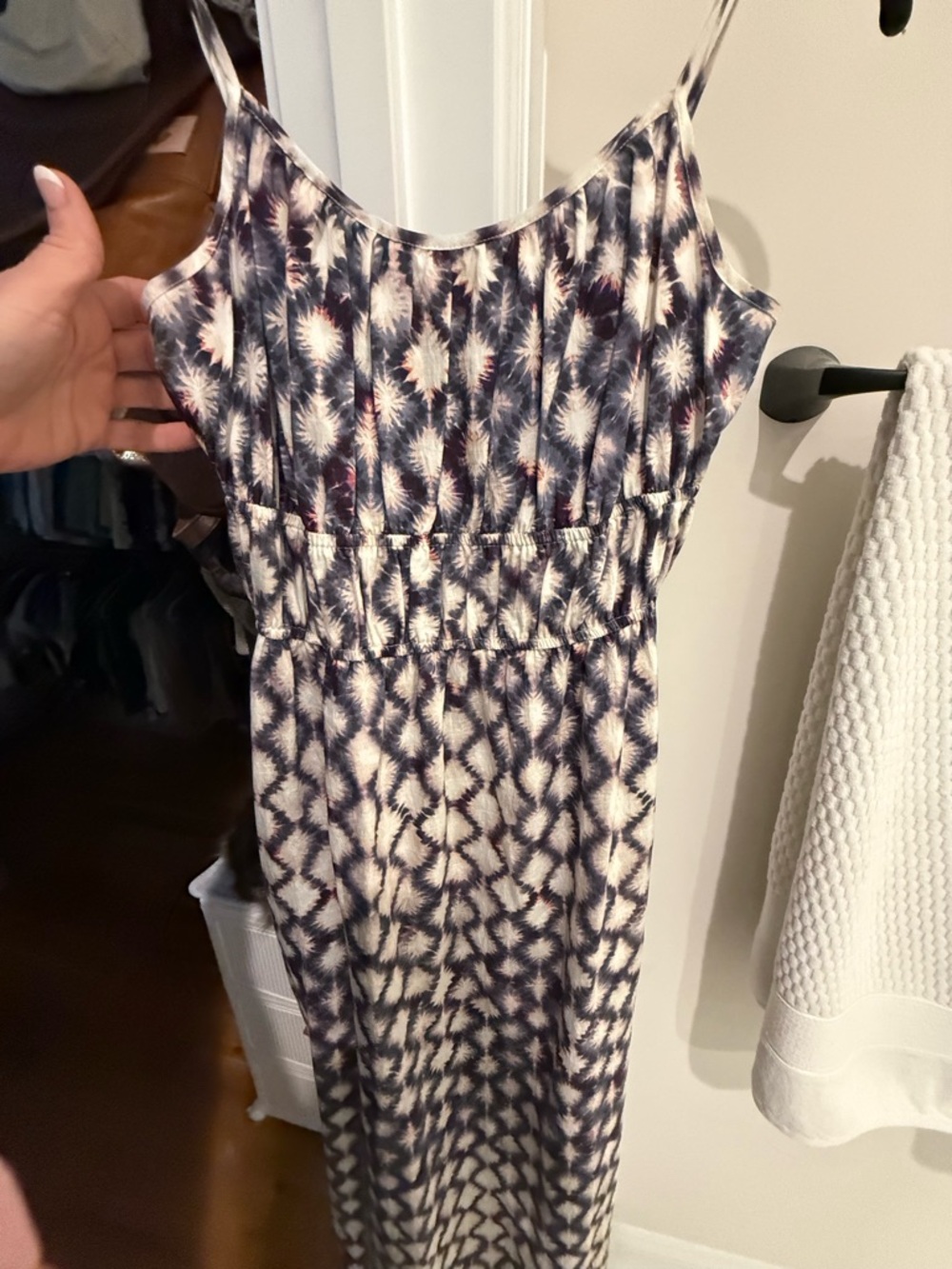 Rails Fatima Dress w/ a diamond pattern with a smocked waistband. New w/o tag - Picture 3 of 5